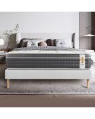 Materasso bianco Trente + set a molle - 160x200 cm