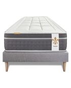 Set materasso + molle Trente grigio/bianco - 90x200 cm