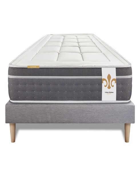 Set materasso + molle Trente grigio/bianco - 90x200 cm