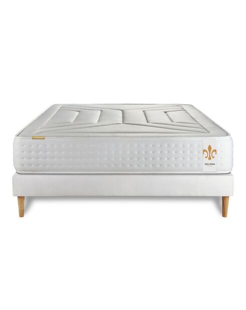 Vierentwintig witte matras + boxspringset - 200x200 cm