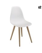 2 Chaises blanches - 46x54x83.5 cm