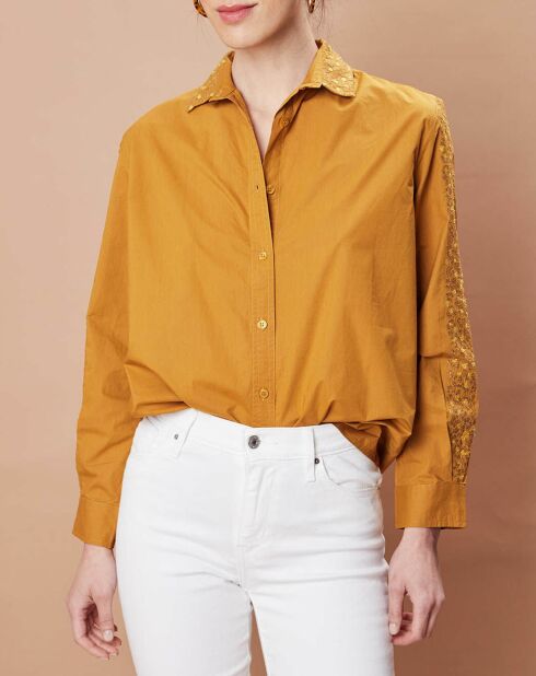 Chemise Léo en Coton moutarde