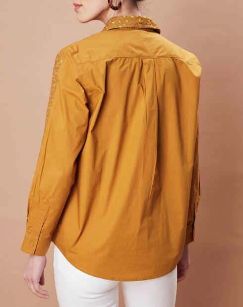 Chemise Léo en Coton moutarde