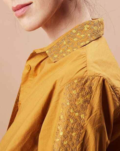 Chemise Léo en Coton moutarde