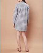 Robe/Tunique Florencia en Coton blanc/marine