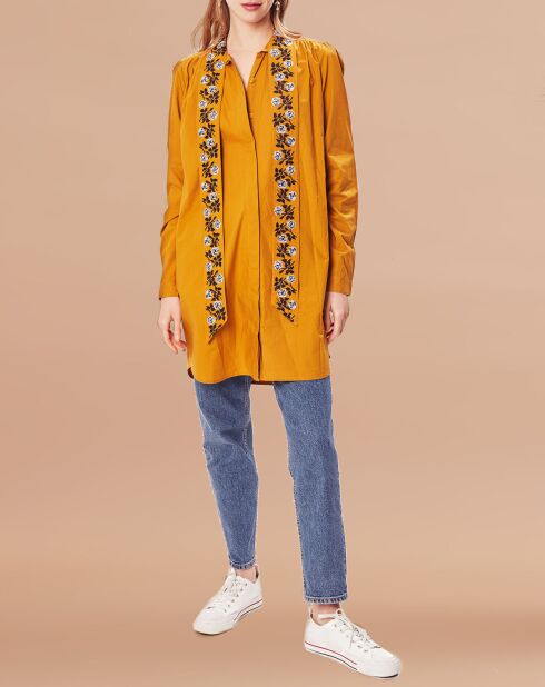 Robe/Tunique Florencia en Coton bronze