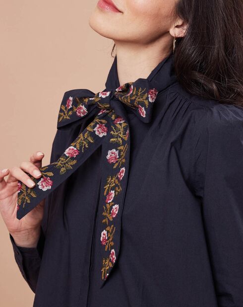 Robe/Tunique Florencia en Coton bleu foncé