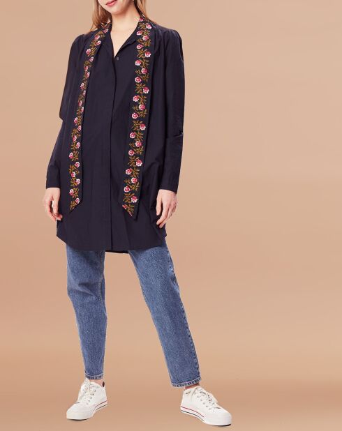 Robe/Tunique Florencia en Coton bleu foncé