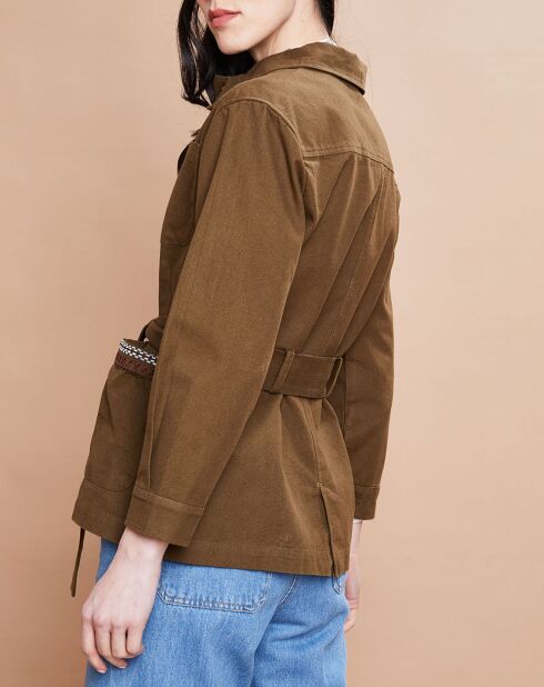 Veste courte Paloma en Coton kaki