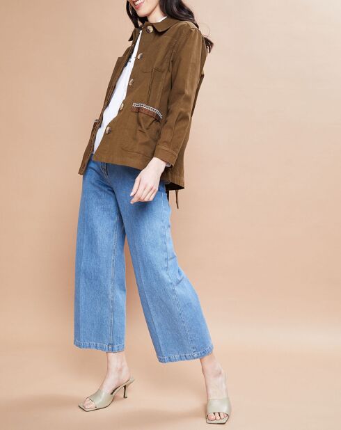 Veste courte Paloma en Coton kaki