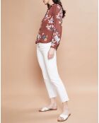 Chemise Marbella fluide à motifs marron