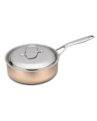 Sauteuse avec couvercle induction B chef cuivrée - D.24 cm