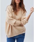 Pull en Mohair mélangé Anouk beige