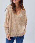 Pull en Mohair mélangé Anouk beige