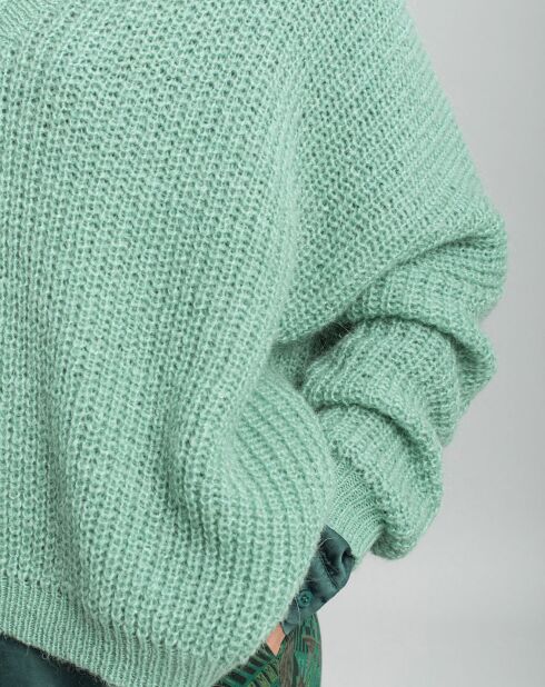 Pull en Mohair mélangé Anouk vert