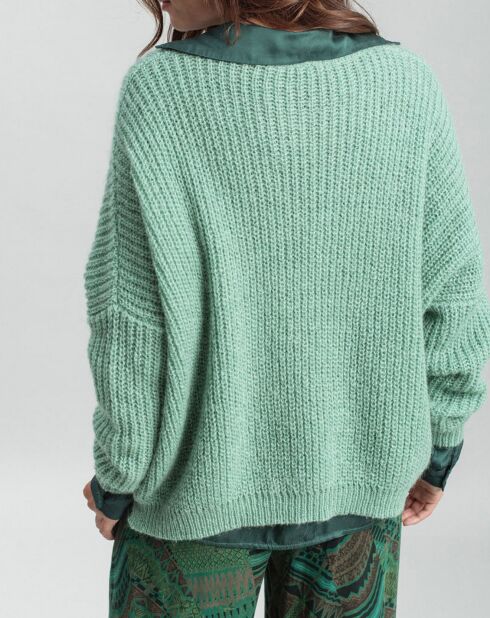 Pull en Mohair mélangé Anouk vert