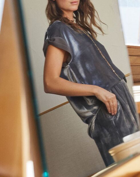 Top en Velours Basal gris