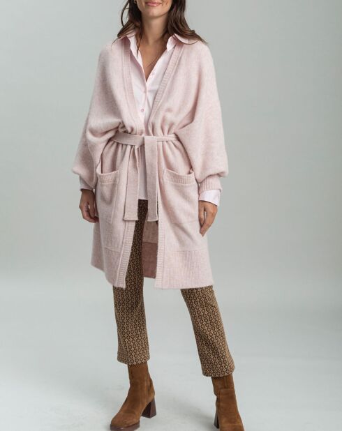 Gilet long Ciara rose