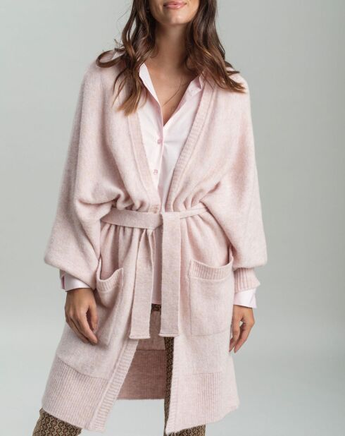 Gilet long Ciara rose