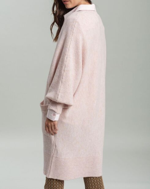 Gilet long Ciara rose