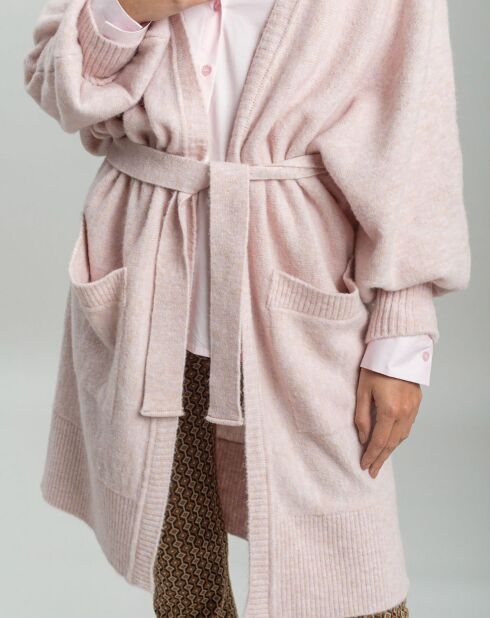 Gilet long Ciara rose