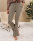Pantalon fin Cloé chevrons sable