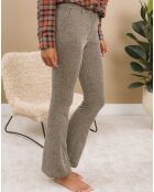 Pantalon fin Cloé chevrons sable