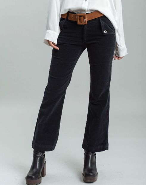 Pantalon en Velours Elsa noir