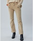 Pantalon en Velours Elsa stone