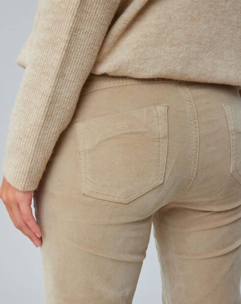 Pantalon en Velours Elsa stone