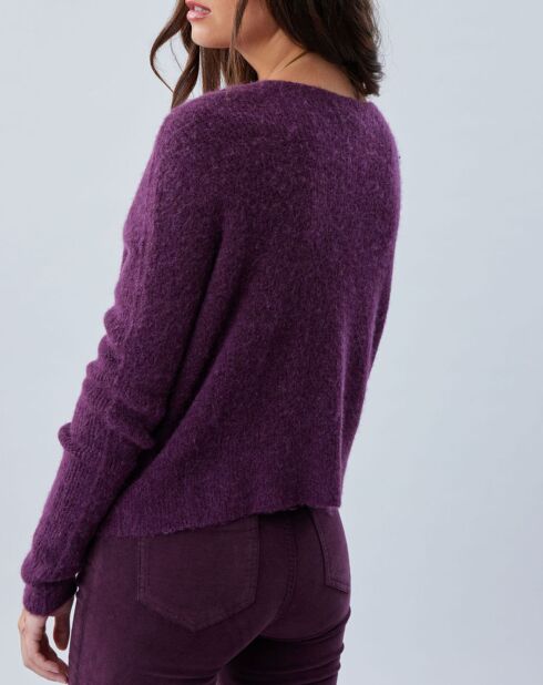 Cardigan Elsa aubergine