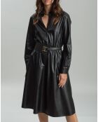 Robe en simili Ivana noire