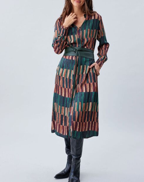 Robe Ivana imprimée forêt/multicolore