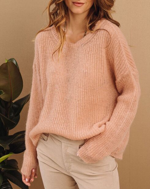 Pull en Mohair mélangé Milane rosa