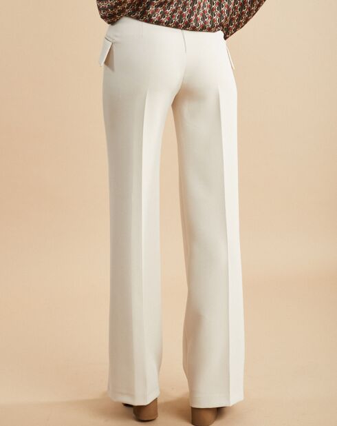 Pantalon flare Muse lait