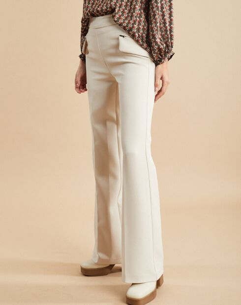Pantalon flare Muse lait