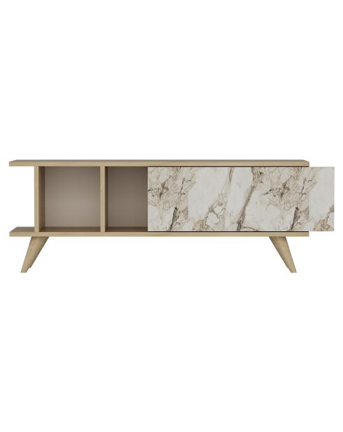 Meuble TV Liberty chêne/marbre - 120x30x45 cm