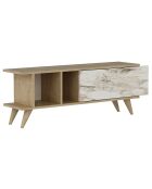 Meuble TV Liberty chêne/marbre - 120x30x45 cm