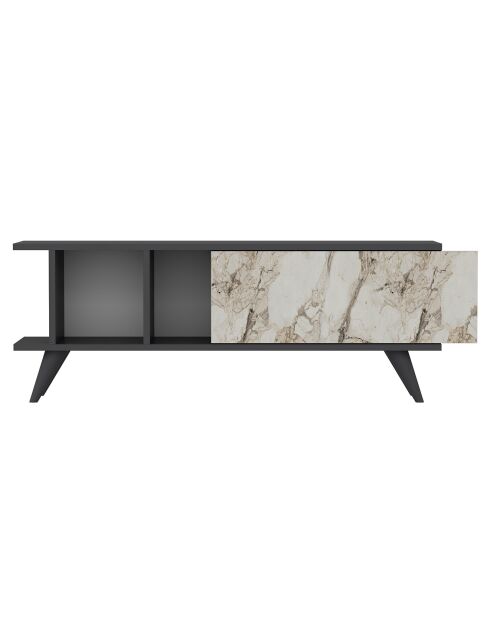 Meuble TV Liberty anthracite/marbre - 120x30x45 cm