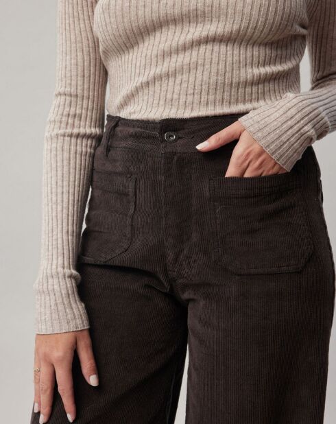 Pantalon en Velours côtelé Pants café