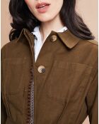 Veste courte Paloma en Coton kaki