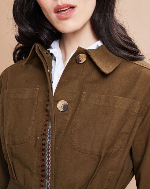 Veste courte Paloma en Coton kaki
