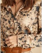 Chemise satinée Ciara écorce dorée