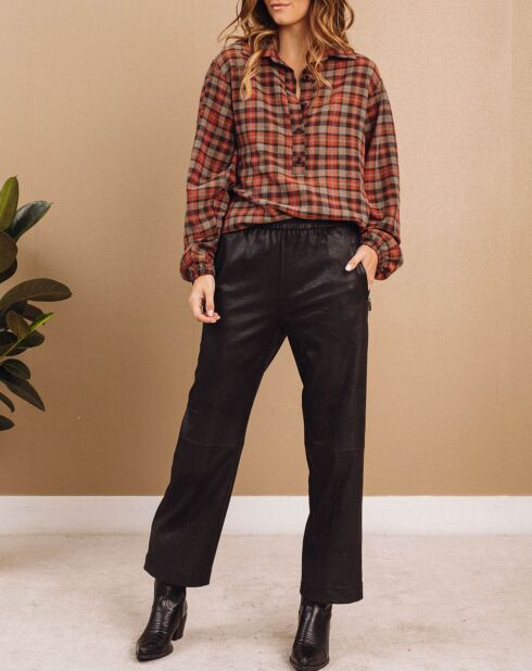 Pantalon peau de pêche Tasha noir