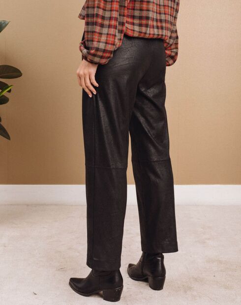 Pantalon peau de pêche Tasha noir