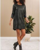 Robe  peau de pêche Tasha noire