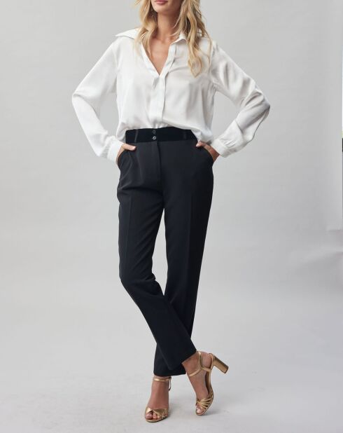 Pantalon Vogue taille velours noir