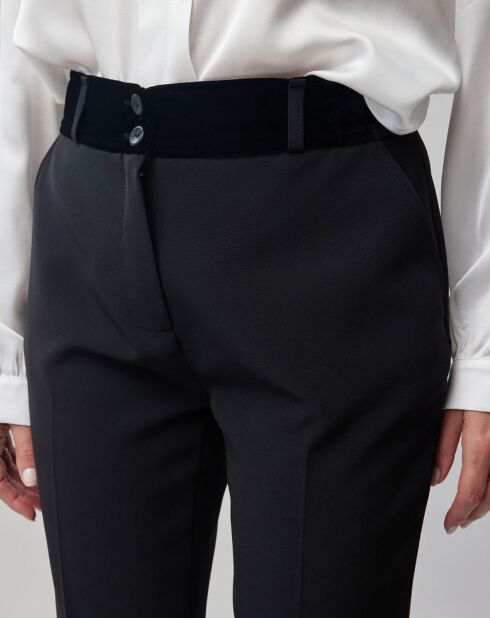 Pantalon Vogue taille velours noir