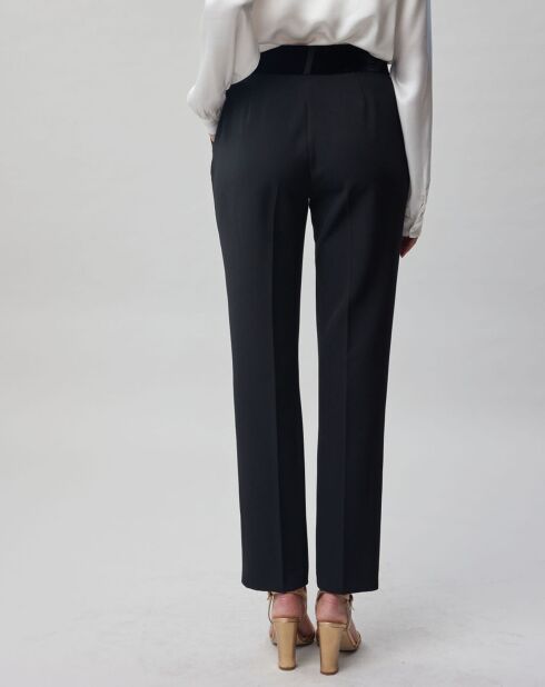 Pantalon Vogue taille velours noir