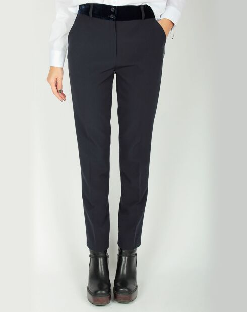 Pantalon Vogue taille velours nuit